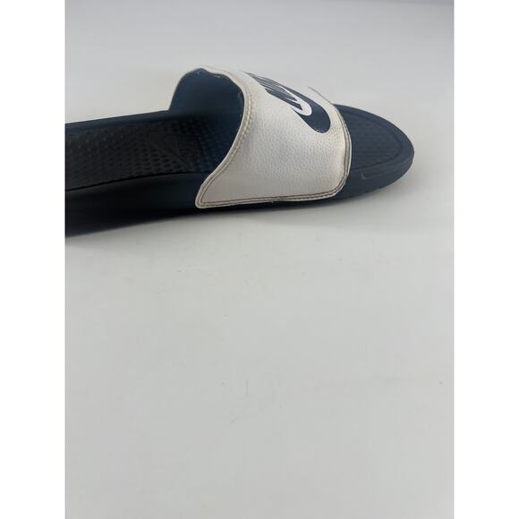 Nike Slides Sandals Womens Size 9 Black White Sports Summer Athletic Slip On - Picture 3 of 8